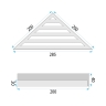 полoчка Rea 40x14,5 SF07 tytan (REA-08562)