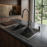 кухонная мойка Rea Toby 56x48 с сифоном black (ZLE-06414)