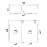 кухонная мойка Rea Toby 56x48 с сифоном black (ZLE-06414)