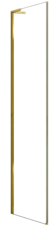 душевая стенка Rea Montana 80х200 безопасное стекло, прозрачное, brushed gold (REA-K6633)