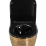 унитаз Rea Carlo Mini 49x37 подвесной безободковый gold brush/black (REA-C3300)