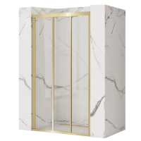 душевая дверь Rea Alex 90x190 стекло прозрачное, brushed gold (REA-K2506)