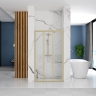 душевая дверь Rea Alex 90x190 стекло прозрачное, brushed gold (REA-K2506)