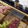 кухонная мойка Rea Alonzo 75x46 многофункциональная с сифоном brush gold (ZLE-06419)