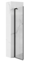душевая стенка Rea Hugo 90x200,5 безопасное стекло, прозрачное, чёрный (REA-K6611)