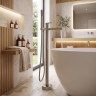 смеситель для ванны Rea Grace напольный brushed nickel (REA-B2238)