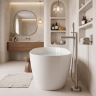 смеситель для ванны Rea Grace напольный brushed nickel (REA-B2238)