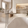 смеситель для ванны Rea Grace напольный brushed nickel (REA-B2238)