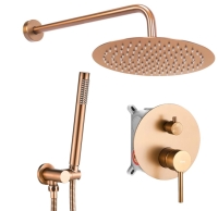 душевой комплект скрытого монтажа Rea Lungo brushed copper (REA-P8809)