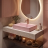 умывальник Rea Goya 37x50 pink (REA-U4410)