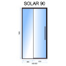 душевая дверь Rea Solar 90x195 безопасное стекло, прозрачное (REA-K6319)