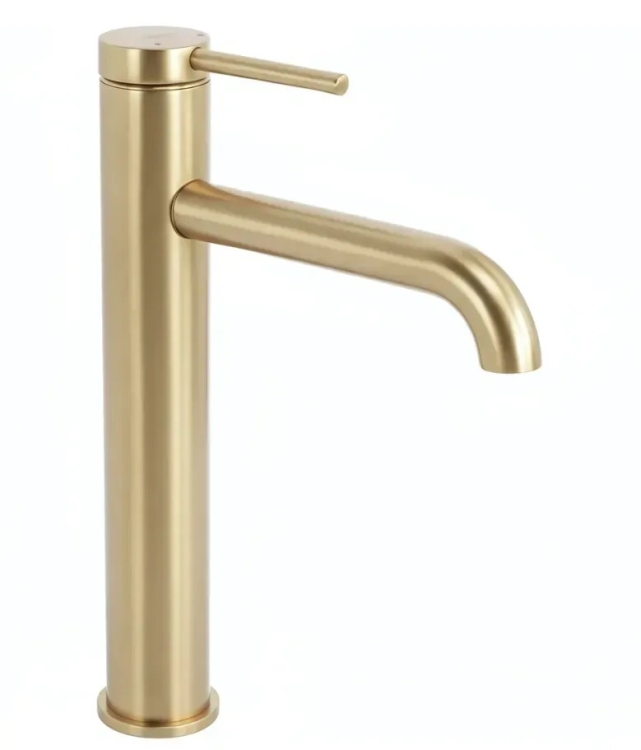 змішувач для умивальника Rea Spot високий, brushed gold (REA-B9632)