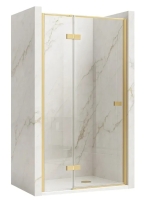 душові двері Rea Atlas 100x200 безпечне скло, прозоре, ліворуч, gold brush (REA-K4674)