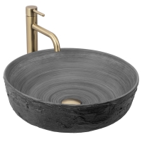 умывальник Rea Babilon Silver 42x42 матовый, серый (REA-U5417)