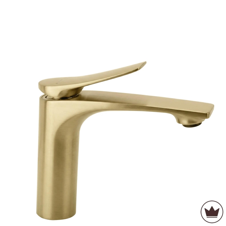 смеситель для умывальника Rea Vision низкий, brushed gold (REA-B6342)