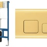 инсталляционная система Rea для унитаза + кнопка F light gold (REA-E9851)