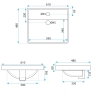 умивальник Rea Alisha 61x48 білий (REA-U8424)