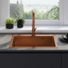 кухонная мойка Rea Liam 58x45 нержавеющая сталь 2мм, brush copper (ZLE-06050)