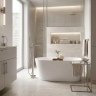 смеситель для ванны Rea Clif напольный brushed nickel (REA-B7500)