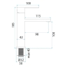смеситель для умывальника Rea Arcos brushed nickel (REA-B6961)