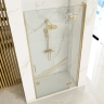душевая дверь Rea Hugo 90x200,5 безопасное стекло, прозрачное, матовое золото (REA-K8411)