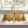 кухонная мойка Rea Joel 83x55 с сифоном brush gold (ZLE-06411)