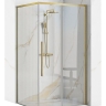 душевая кабина Rea Solar 90x90 Brush Gold безопасное стекло прозрачное (REA-K9500)