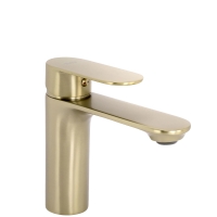 смеситель для умывальника Rea Drop brushed gold, низкий (REA-B8975)