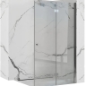душевая перегородка Rea Fold N2 190x100 безопасное стекло, прозрачное (REA-K7439)