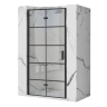 душевая дверь Rea Molier 90x190 безопасное стекло, прозрачное, чёрный (REA-K8538)