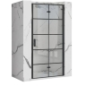 душевая дверь Rea Molier 90x190 безопасное стекло, прозрачное, чёрный (REA-K8538)