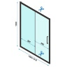 душевая дверь Rea Rapid Slide 130x195 безопасное стекло, прозрачное (REA-K6403)
