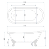 ванна акриловая Rea Sparta 175x70 + сифон + донный клапан (REA-W1101)