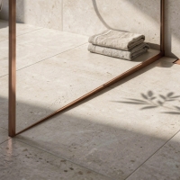 профиль наклонный Rea для душевого поддона 100 см левый, brush copper (REA-K9490)