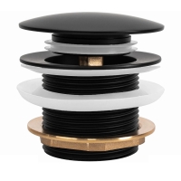 донный клапан Rea с системой click-clack, универсальный, черный/золотой (REA-W2014)