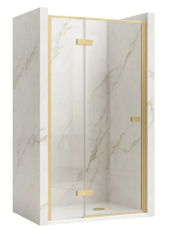 душевая дверь Rea Atlas 120x200 безопасное стекло, прозрачное, справа, gold brush (REA-K4677)