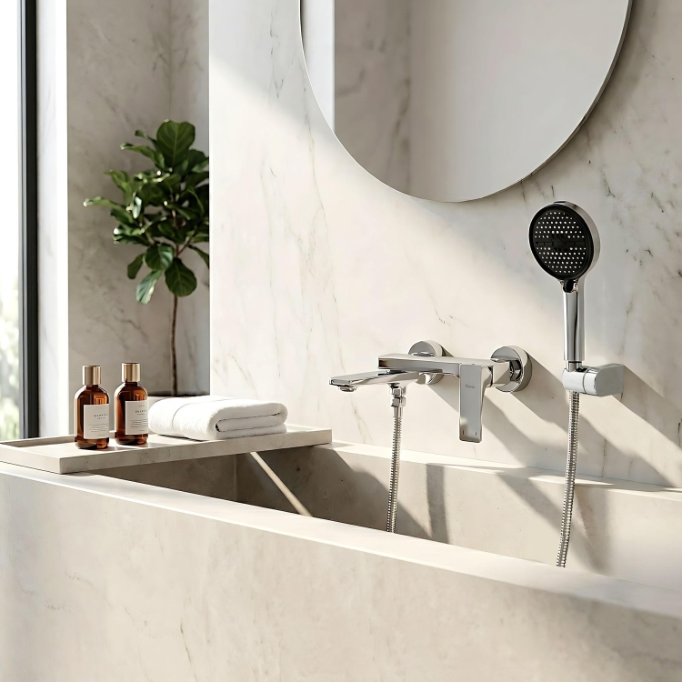 смеситель для ванны и душа Rea Prime chrome (REA-B6749)