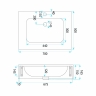 умывальник Rea Aresa 70x50 подвесной Cold Jade глянцевый (REA-U9974)