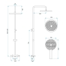 душевая система Rea Grace brushed nickel (REA-P4400)