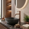 смеситель для умывальника Rea Lungo Diamond high brushed copper (REA-B9846)