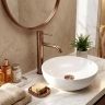 смеситель для умывальника Rea Lungo Diamond high brushed copper (REA-B9846)