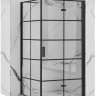 душевая стенка Rea Molier 80x190 безопасное стекло, прозрачное, чёрный (REA-K8412)