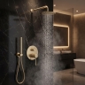 душевая система Rea Lungo Diamond скрытого монтажа, brushed gold +BOX (REA-P9665)