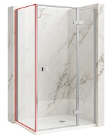 душова стінка Rea Atlas 80x200 безпечне скло, прозоре, chrome (REA-K4333)