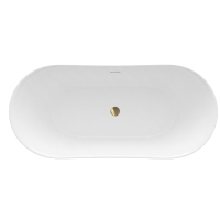 ванна акриловая Rea Lusso Slim 170x74 отдельностоящая, белая (REA-W0504)