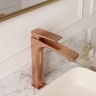 смеситель для умывальника Rea Joe Premium high brushed copper (REA-B8948)