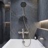 смеситель для ванны и душа Rea Lungo Stripe brushed nickel (REA-B8057)