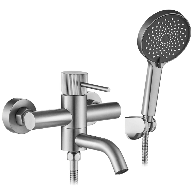 смеситель для ванны и душа Rea Lungo Stripe brushed nickel (REA-B8057)
