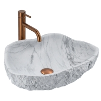 умывальник Rea Isla Venice 49x37 матовый, имитация камня (REA-U3513)