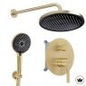 душевая система Rea Maxim скрытого монтажа, brushed gold +BOX (REA-P7066)